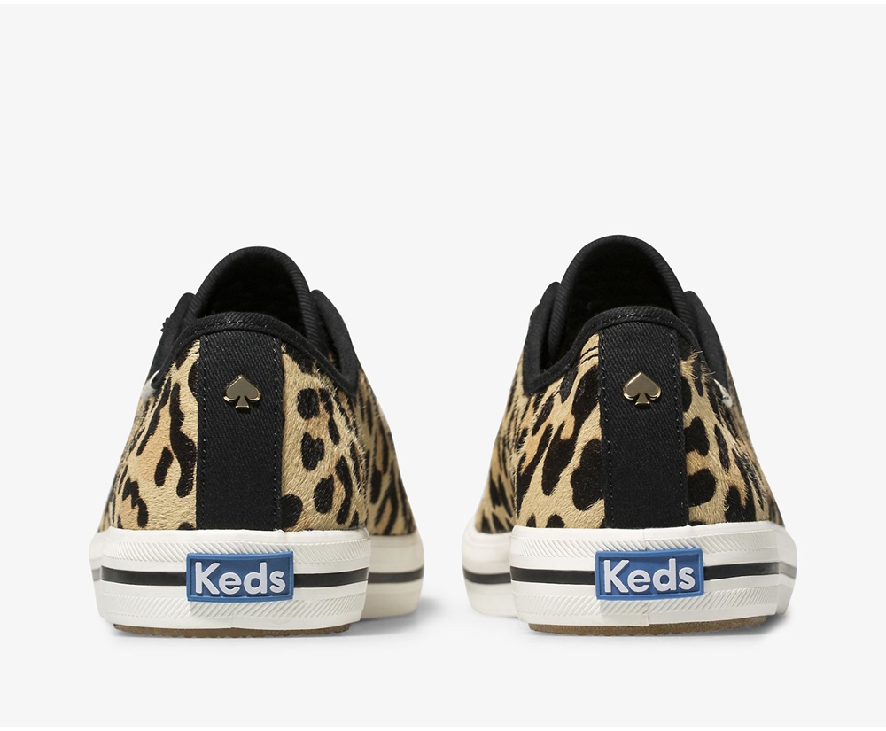 Πανινα Παπουτσια Γυναικεια - Keds Kate Spade New York Kickstart Calf Hair - Λεοπαρ - QZYHO0249